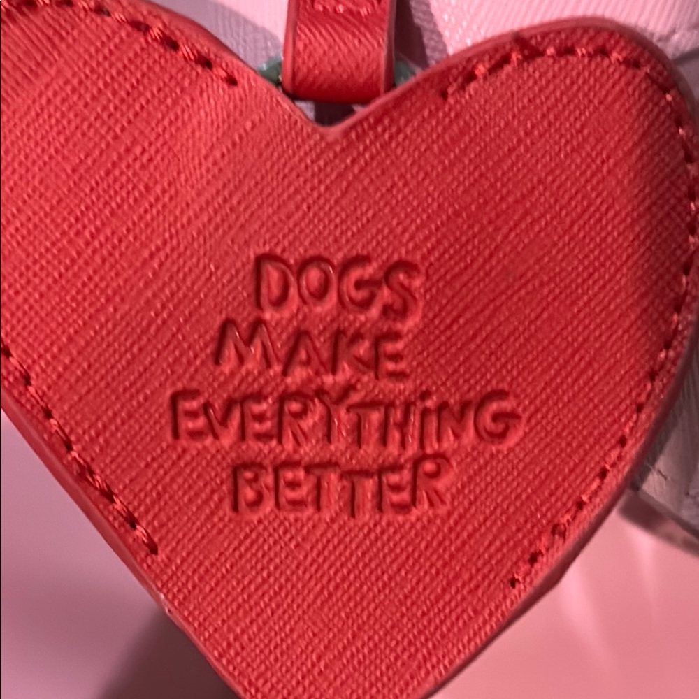 Marc Tetro Pink Tote Bag with Dog Print - Picture 6 of 12